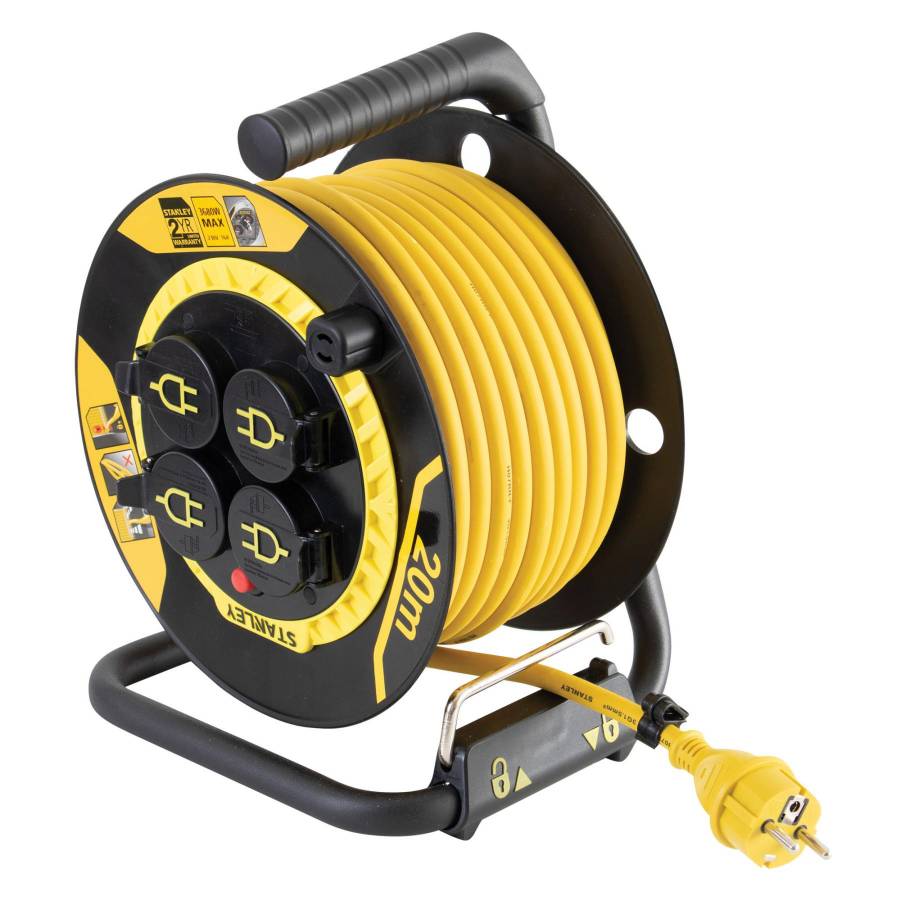 Stanley Tambur Cablu, Ip44,  20 M, H07rn-f 3g1,5, 3200w