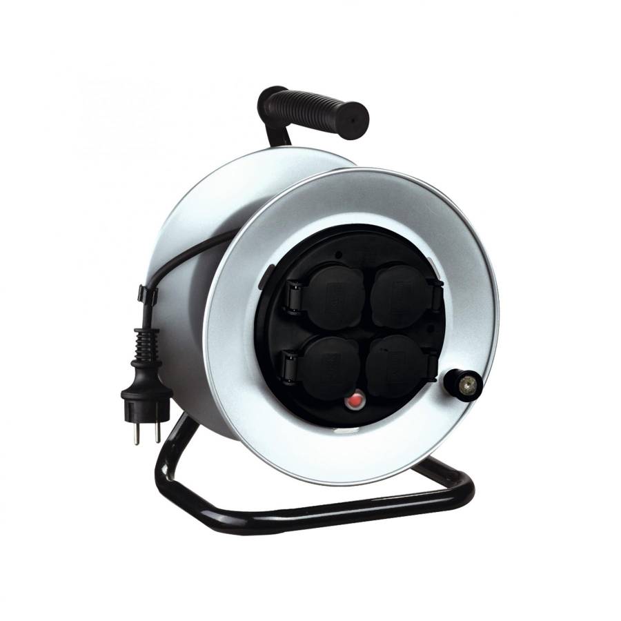 Tambur Cablu Metalic, 50 M Cablu Din Cauciuc