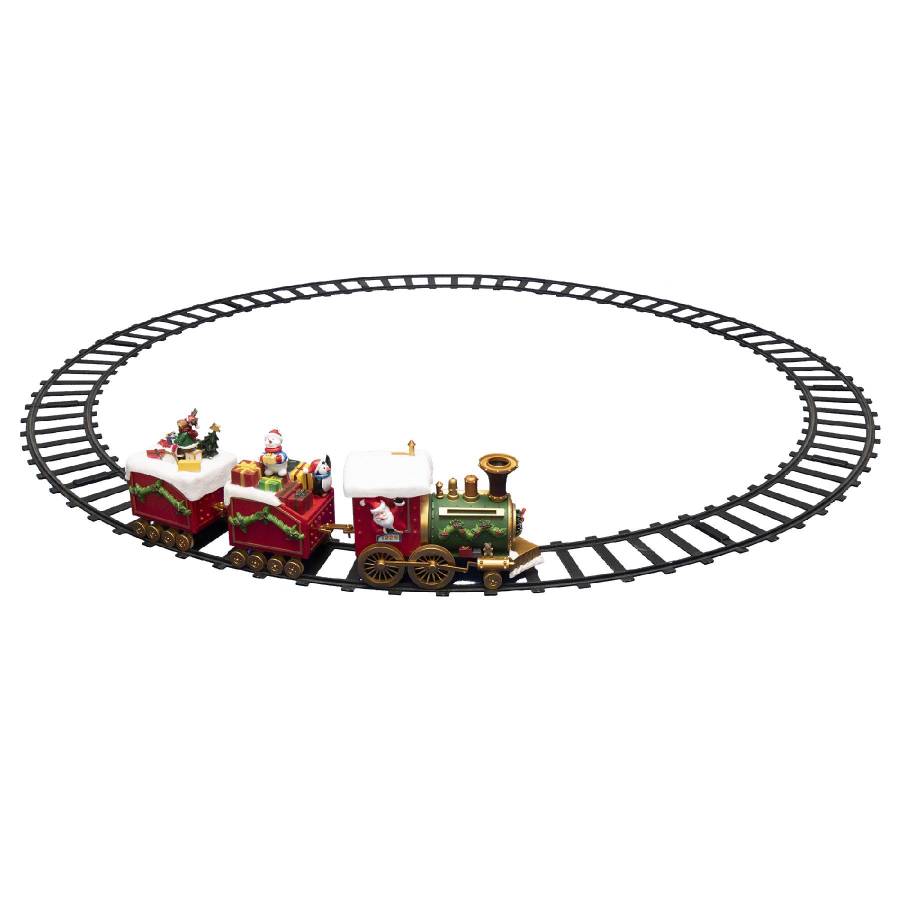 Trenulet Cu Baterii, 1 Locomotiva   2 Vagoane