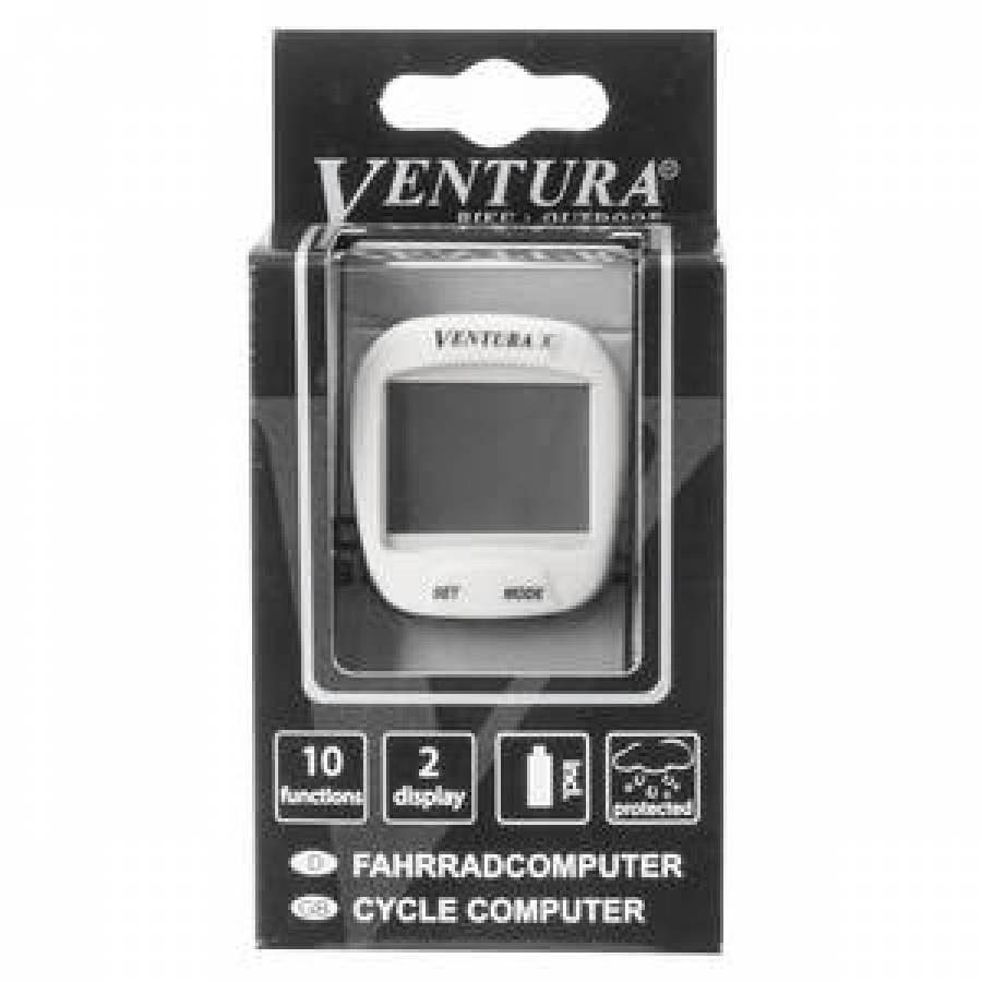 Bike Computer Ventura  x  10 Functii   Alb
