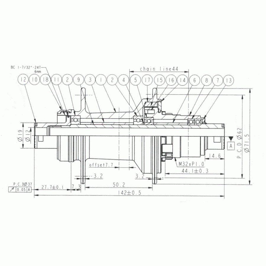 Butuc Spate Novatec D902sb-cl-x12-a4a-s11 12 X 142 Mm 32h