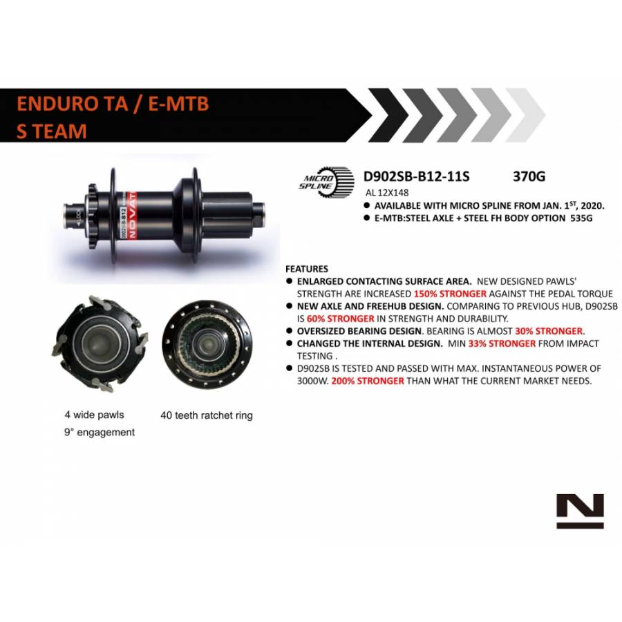 Butuc Spate Novatec D902sb-cl-x12-a4a-s11 12 X 142 Mm 32h