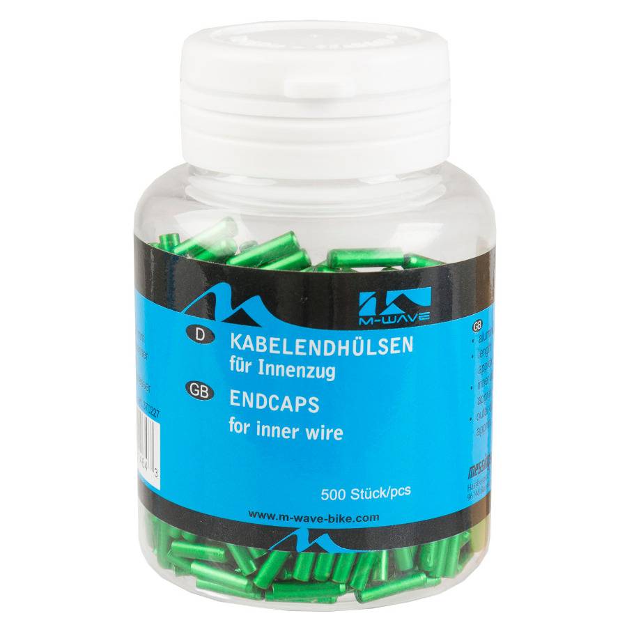 Capete Cablu Cnc 1,7x10 Mm M-wave Aluminiu Verde Anodizat