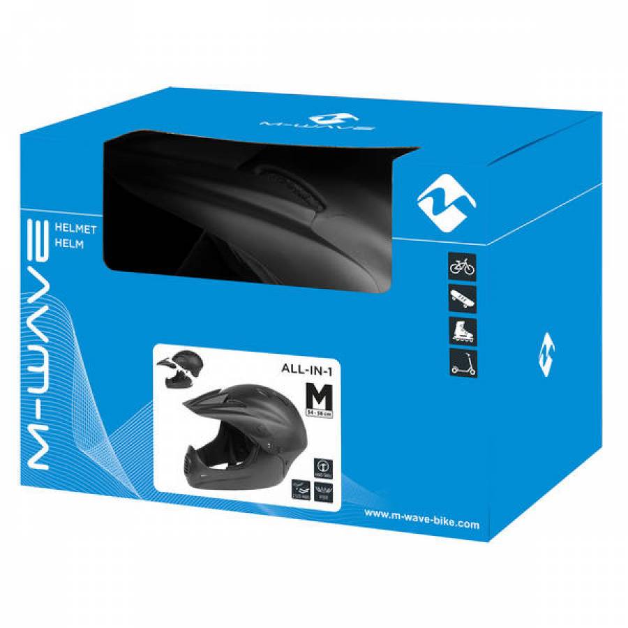 Casca Downhill M-wave All In 1 M (54-58 Cm) Negru Mat