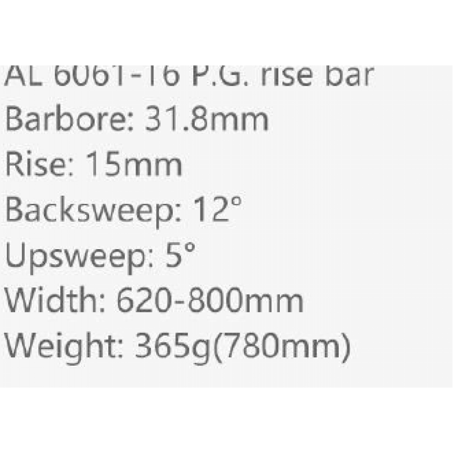 Ghidon Aluminiu Mtb Sxt 31.8 -800 Mm Negru Rise 15