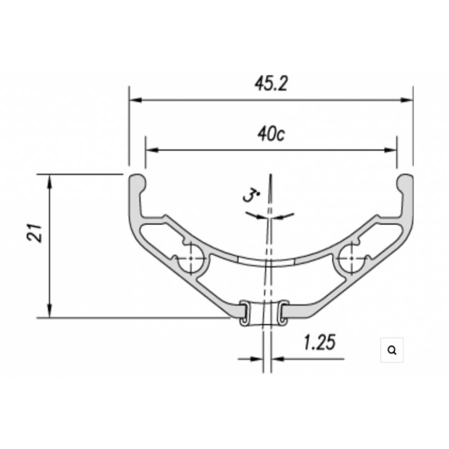 Janta Mach 1 Truky 40 Disc 27.5 - (584 X 40c) - 32h Negru Capsata