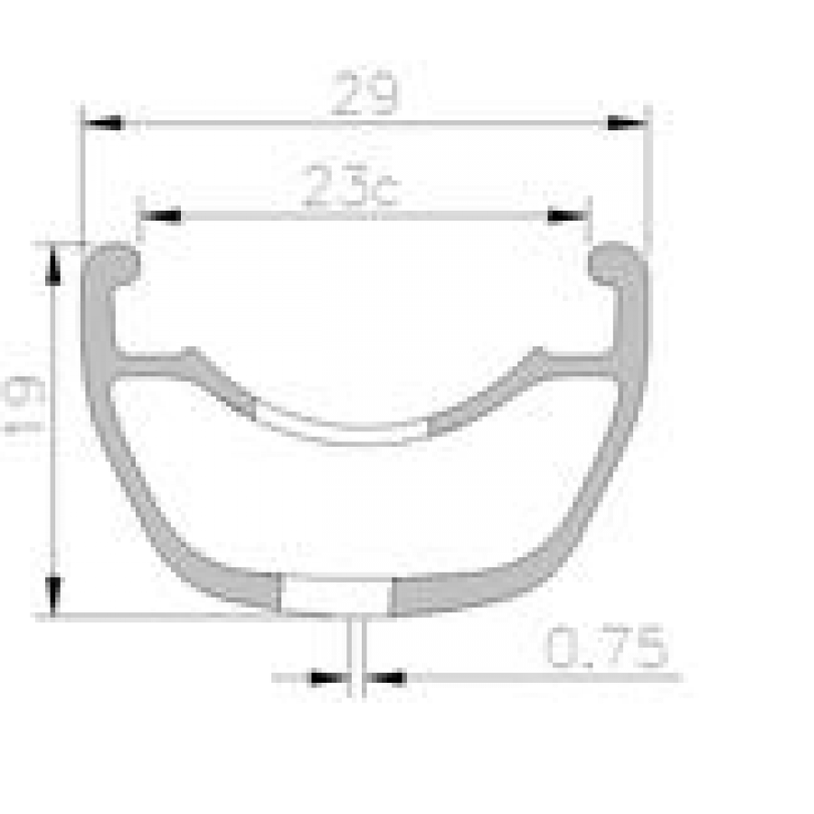 Janta Mach1 5.50 Sl Disc 27.5(584x23c) - 32h Negru Anodizat Capsata