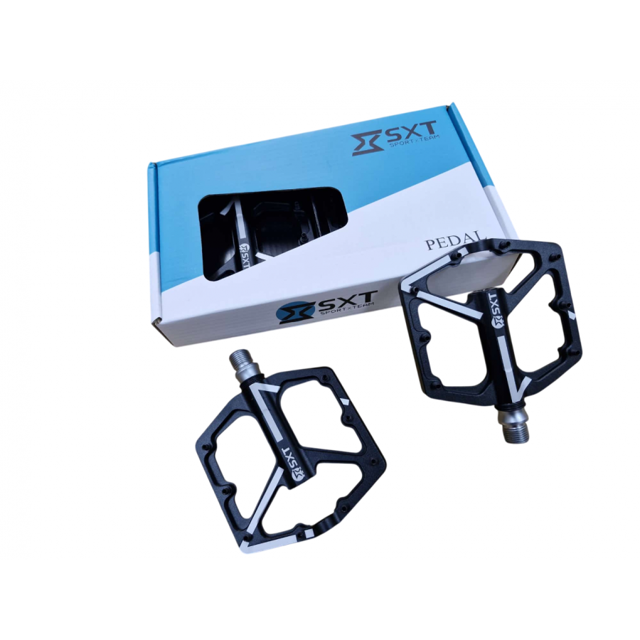 Pedale Aluminiu Sxt Alnc- 1080 Negru 3 Rulmenti 112x100x19mm