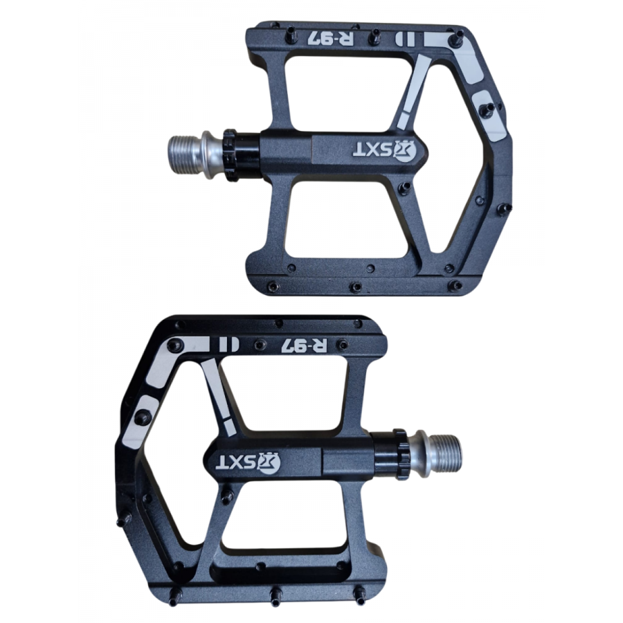 Pedale Aluminiu Sxt Alnc- 2032 Negru 3 Rulmenti 120x110x20mm