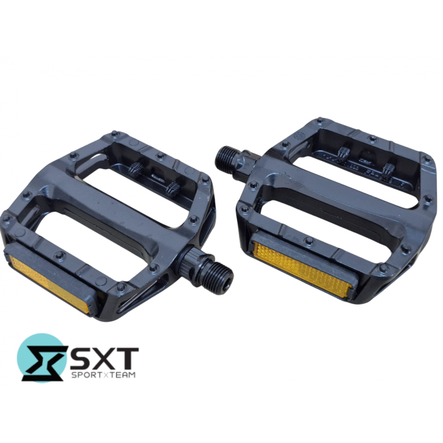 Pedale Aluminiu Sxt Black Flat 9/16  Negru