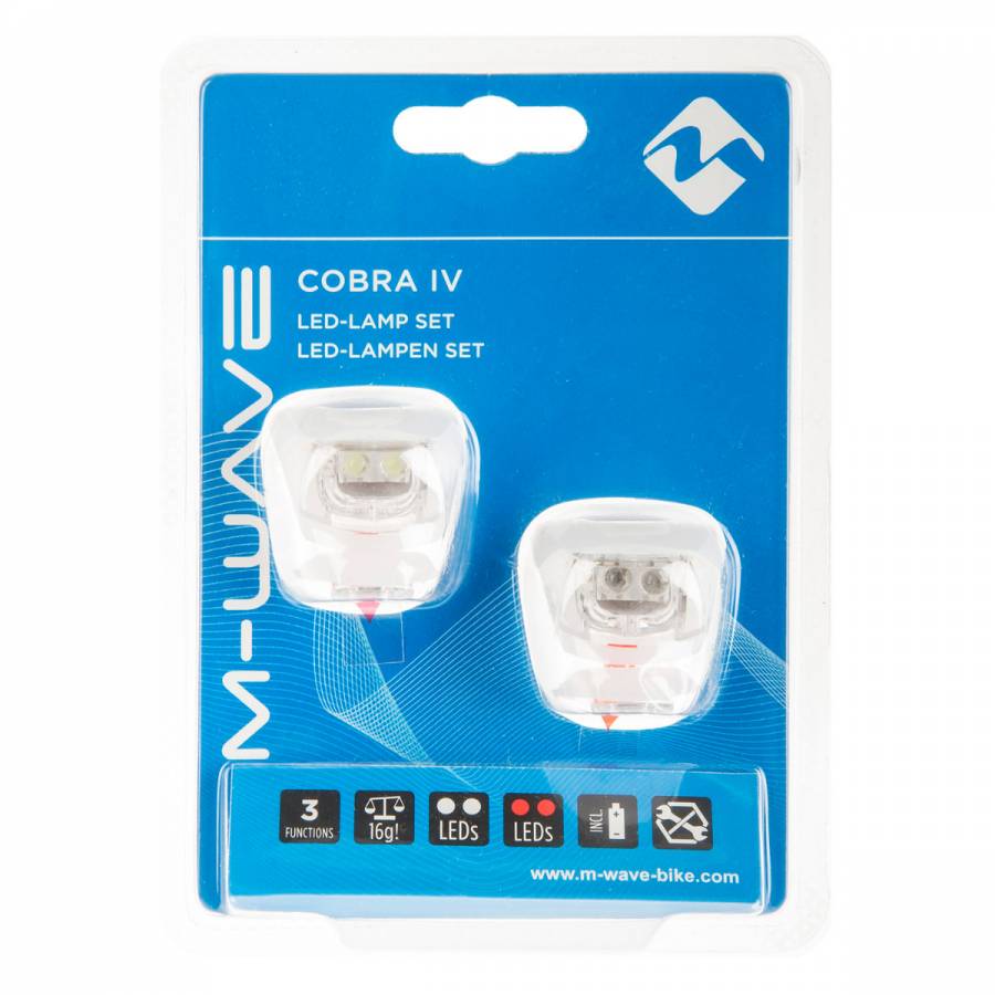 Set Flash Cu Baterii M-wave  Cobra Iv  - Alb