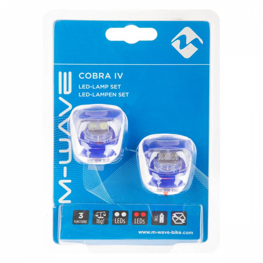 Set Flash Cu Baterii M-wave  Cobra Iv - Albastru
