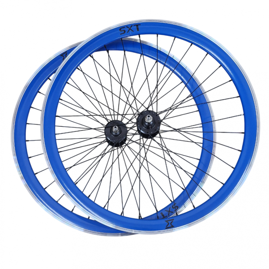 Set Roti Single Speed/fixie Sxt 700-32h 40 Mm Albastru