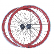 Set Roti cu 40 mm, Janta Aluminiu, 32H, Rosu