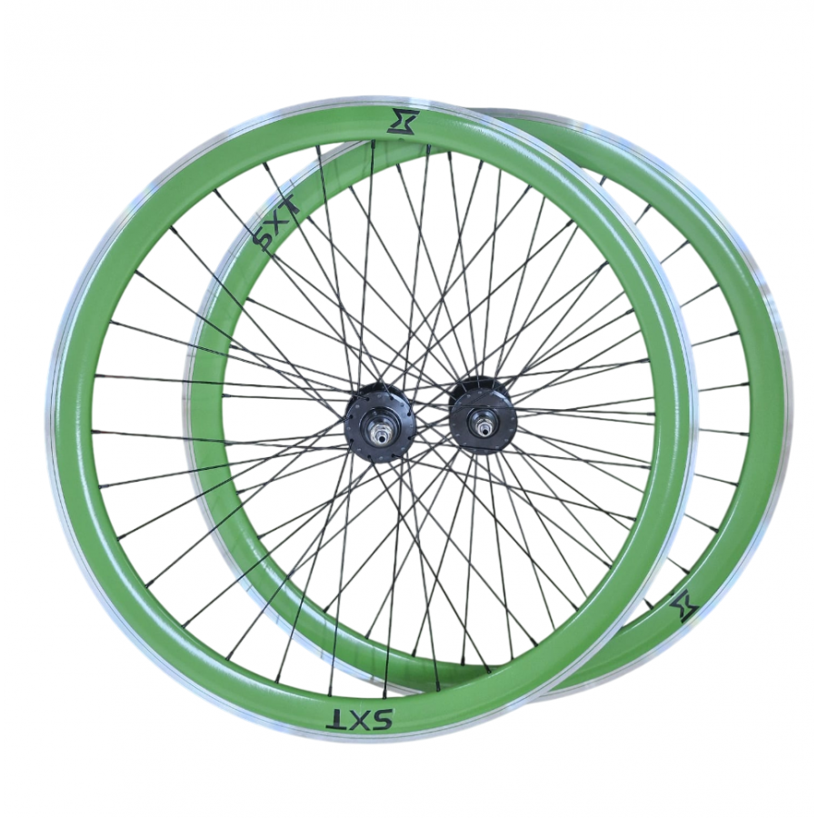 Set Roti Single Speed/fixie Sxt 700-32h 40 Mm Verde