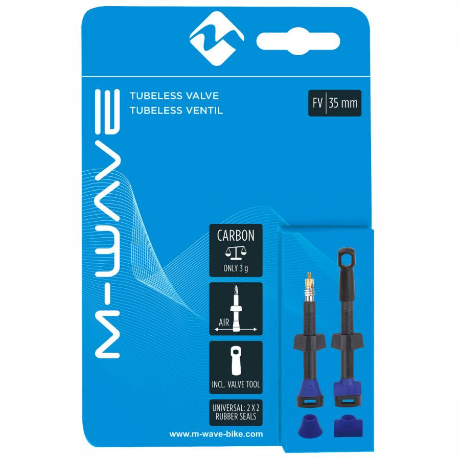 Set Valve Tubeless M-wave  Fv - 35 Mm  2 Buc