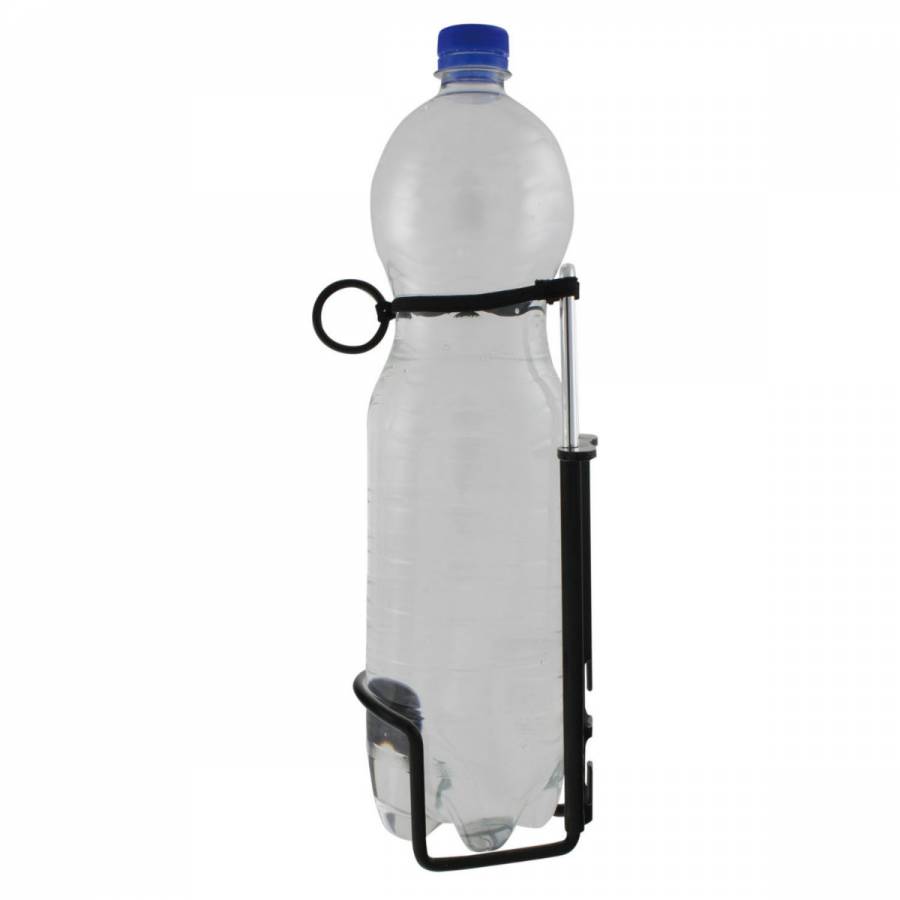 Suport Bidon Reglabil Aluminiu  Sxt  500 Ml  - 1,5 L  Negru