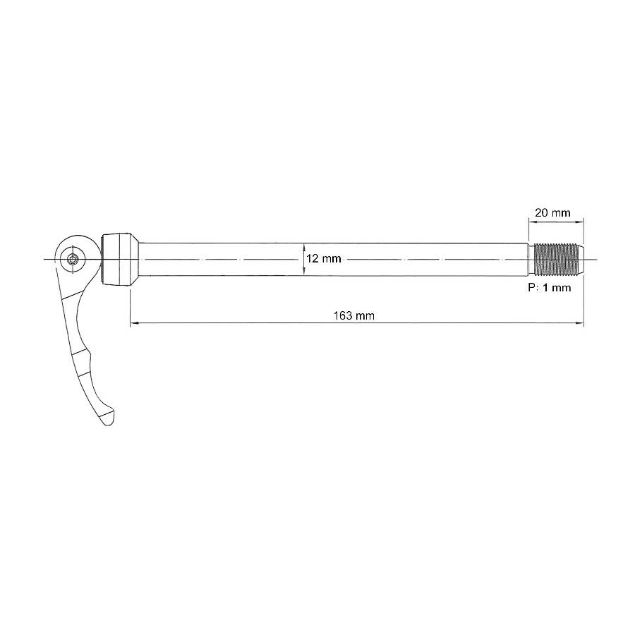 Thru Axle Novatec qr264 Syn 142mm(x12)