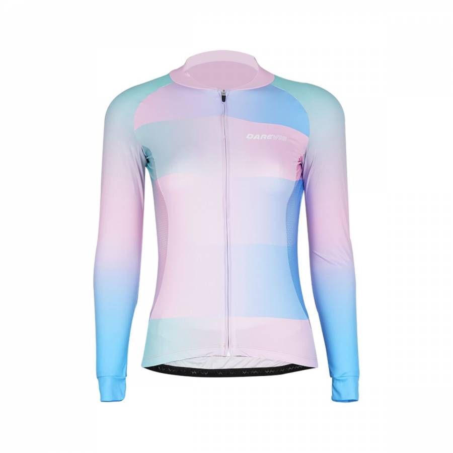 Tricou Ciclism Lady Darevie Albastru/roz Xl