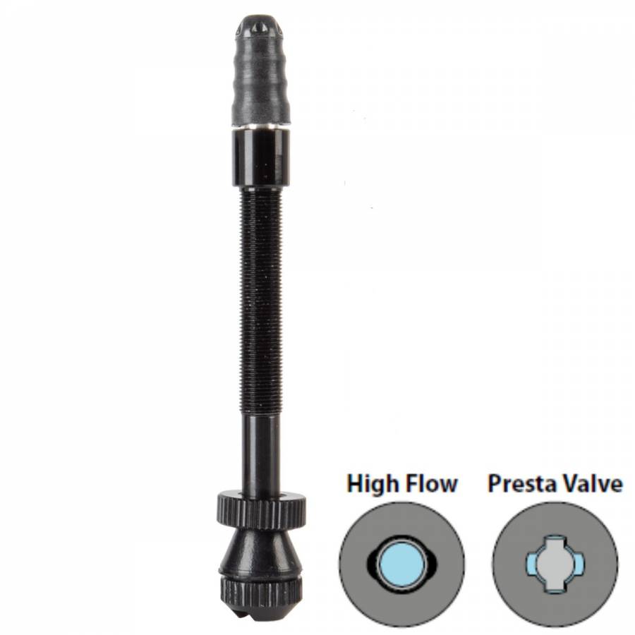 Valva Tubeless Sxt Aluminiu 29-50mm Negru High Flow(1 Buc)