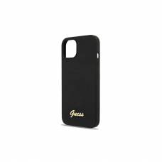 Guess Case Profesional For Iphone 13 Pro / 13 6,1" Guhmp13llslmgbk Black Hardcase Silicone Script Gold Logo