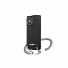 Karl Lagerfeld Profesional Case For Iphone 13 Pro Max Klhcp13xpmk Black Hard Case Chain Logo