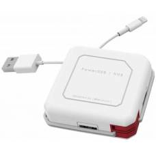 Hub Mini USB,  Cu 4 Porturi, 4 X USB 2.0,  Alb/rosu,  Allocacoc