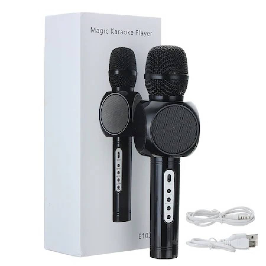 Microfon Magic Karaoke Player, Wster, Wireless Sistem, Profesional Cu Boxe Si Bluetooth, Negru