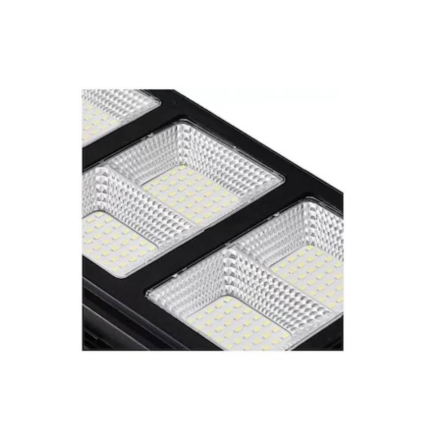 Lampa Solara Stradala 120w,  Klaustech Cu 210 Led Cu Telecomanda, Negru
