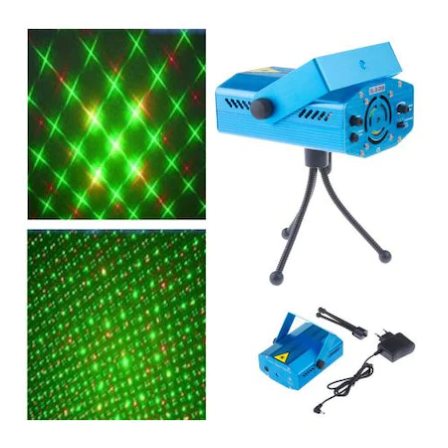 Mini Proiector Laser KlaussTech Cu Jocuri De Lumini Verde Si Rosu