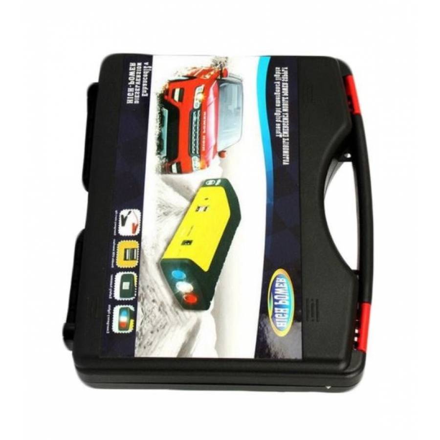 Robot KlaussTech De Pornire Masini Diesel / Benzina, Cu Acumulator Si Compresor Umflat Roti, Negru/galben