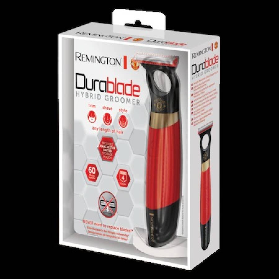 Aparat De Tuns Barba Durablade Remington Manchester United , 100% Rezistent La Apa , Tunde, Rade Si Modeleaza Barba De Orice Lungime , Indicator De Incarcare Led , Cablu De Incarcare Usb Si Adaptor , Utilizare Fara Cablu , Rosu/negru