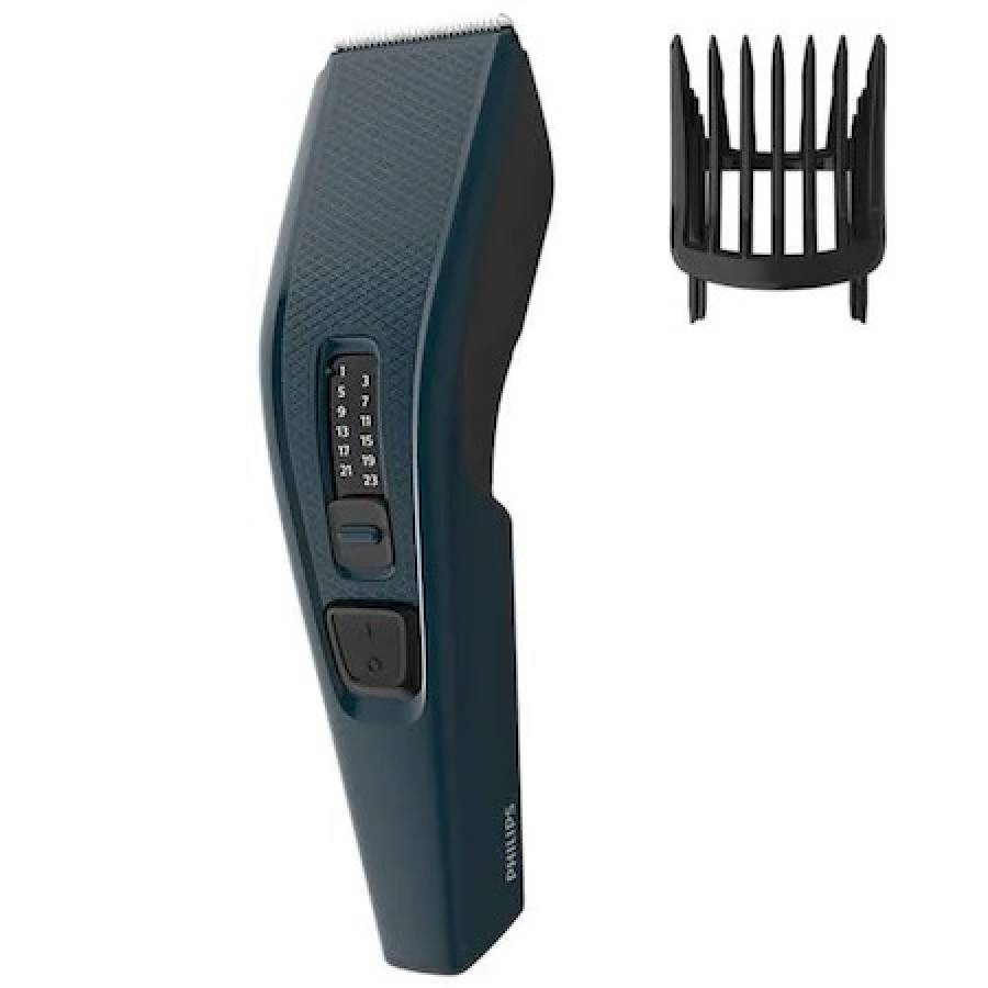 Masina De Tuns Parul Philips, 13 Setari De Lungime, Cu Fir, Perie De Curatat, Albastru