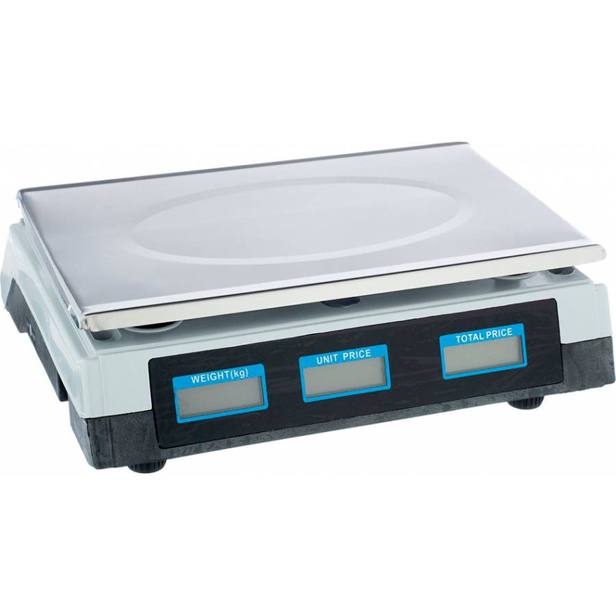 Cantar Electronic Klausstech 40 Kg Cu Acumulator Si Platan Inox Incarcare Priza