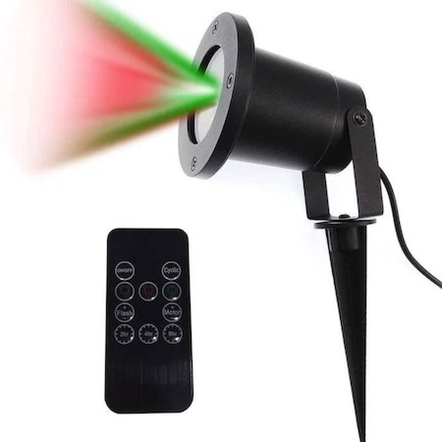 Proiector Laser KlaussTech De Exterior Cu 2 Culori, Telecomanda Cu Timer, Setari De Culoare, Proiectii Cu Forme De Craciun