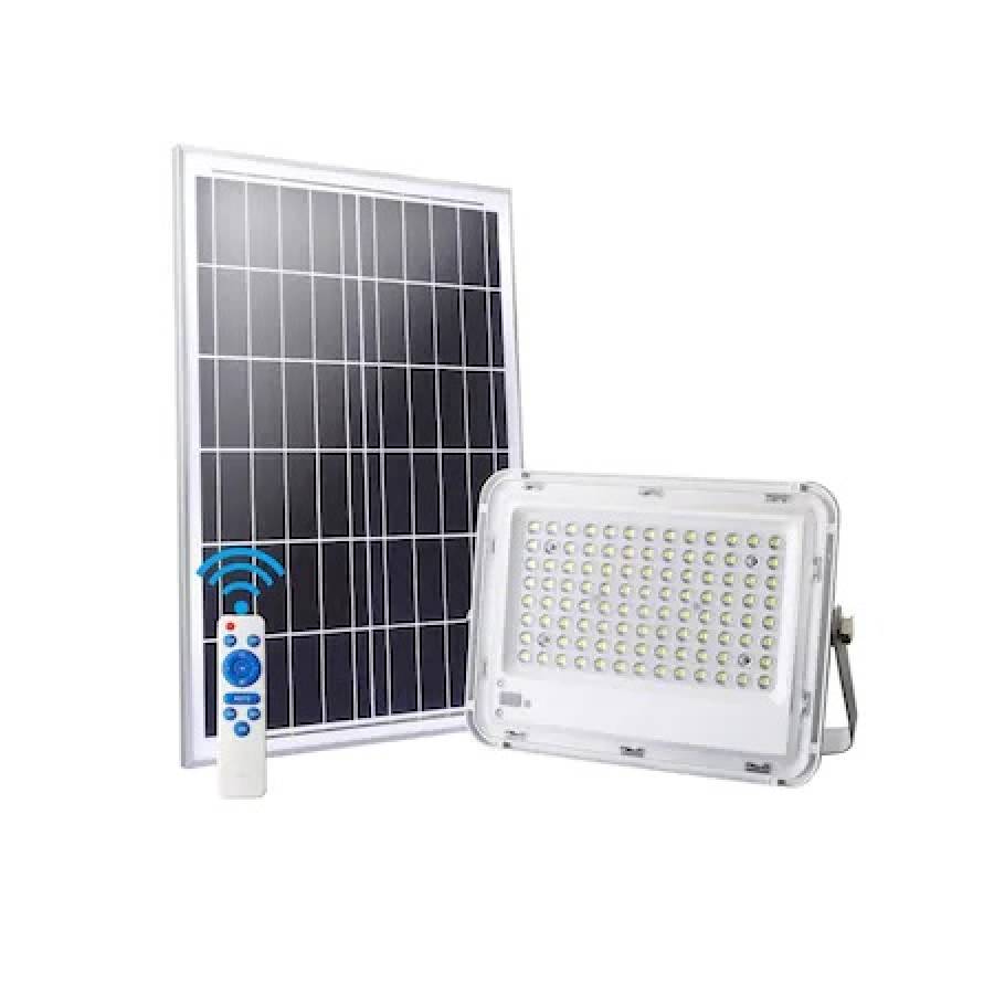 Proiector Led Klausstech Cu Panou Solar Si Telecomanda 200 W , Autonomie 10 H , Durata De Functionare 60.000 H
