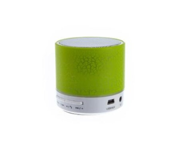Mini boxa portabila wireless bluetooth, mp3 si radio fm, verde + selfie ring light negru