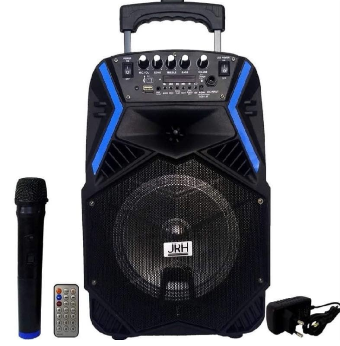 Boxa bluetooth activa cu telecomanda, portabila, 300 w, tip troller bass puternic , microfon bluetooth, bluetooth, aux, radio fm, usb