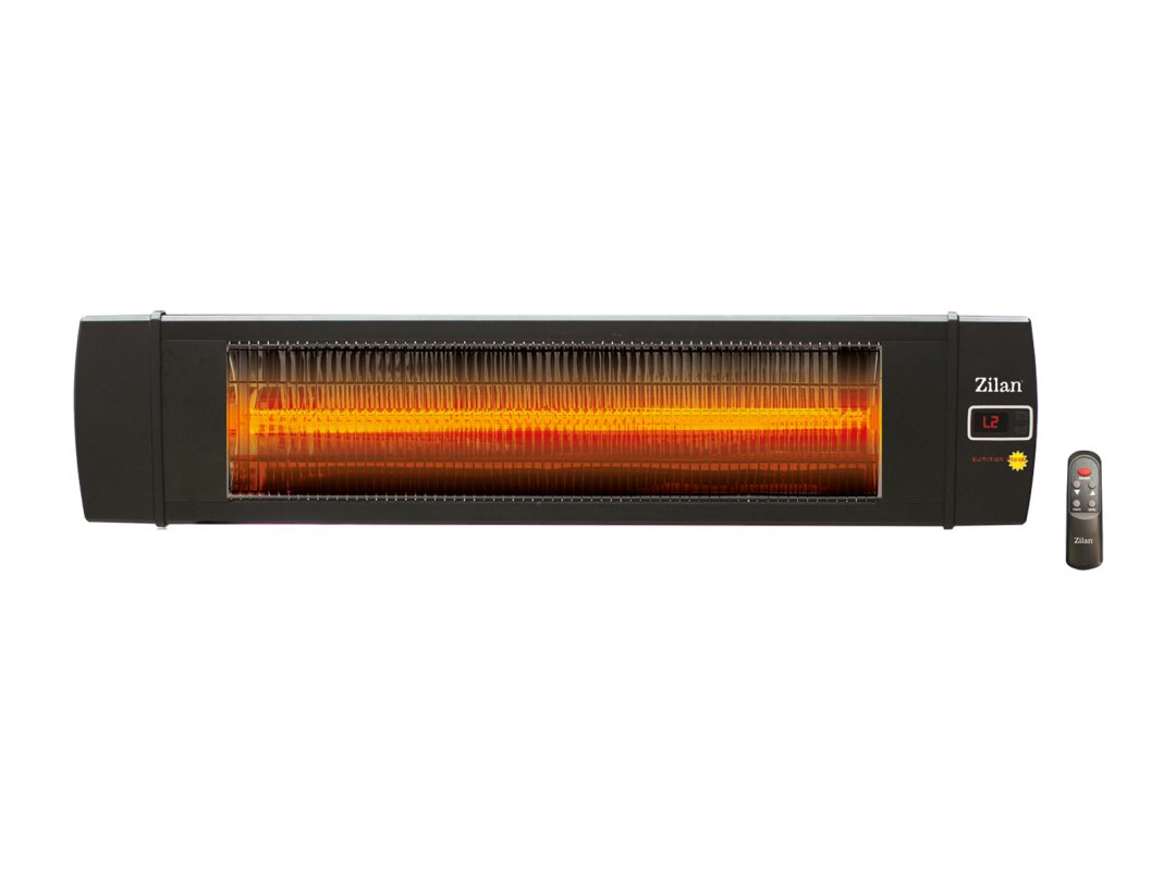 Radiator infrarosu cu rezistenta carbon si telecomanda, 800 w / 1200 w / 1600 w / 2000 w, timer, negru
