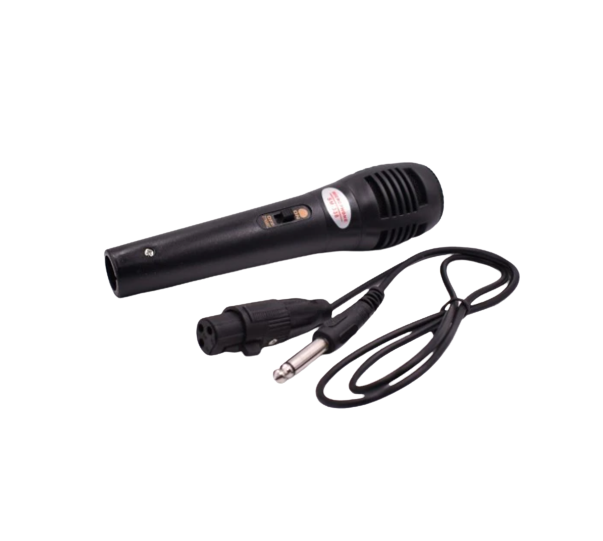 Microfon klausstech profesional pentru karaoke, dinamic, 600 ohm, 60hz – 14000 hz, cablu de 1,5 m, negru