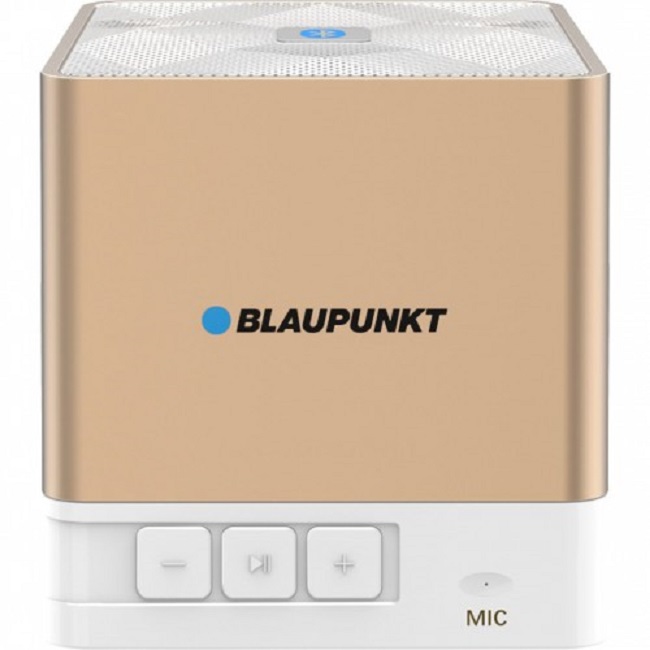 Boxa Portabila Blaupunkt , Conectivitate Bluetooth , Aux In/mp3/fm Radio/mini Usb, Gold