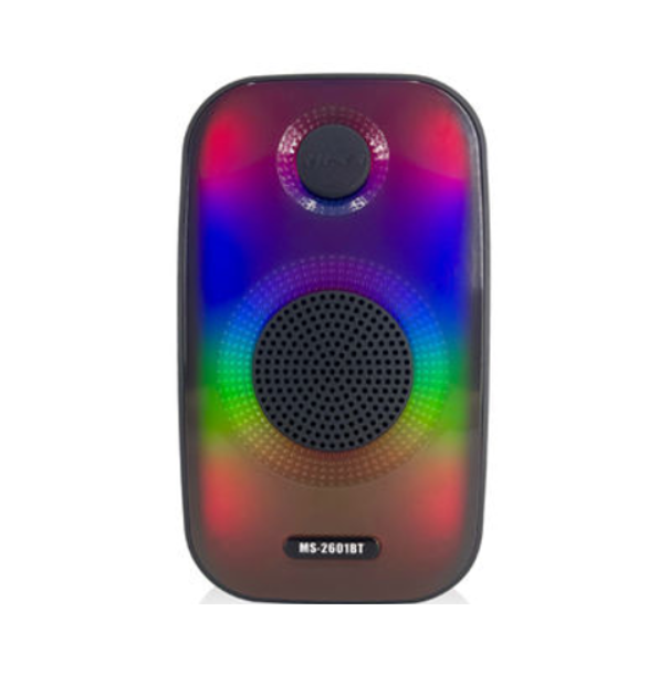 Boxa portabila KlaussTech cu Bluetooth, Lumina RGB, 8 W, 1800 mAH, USB si Card TF, FM, MP3, Negru