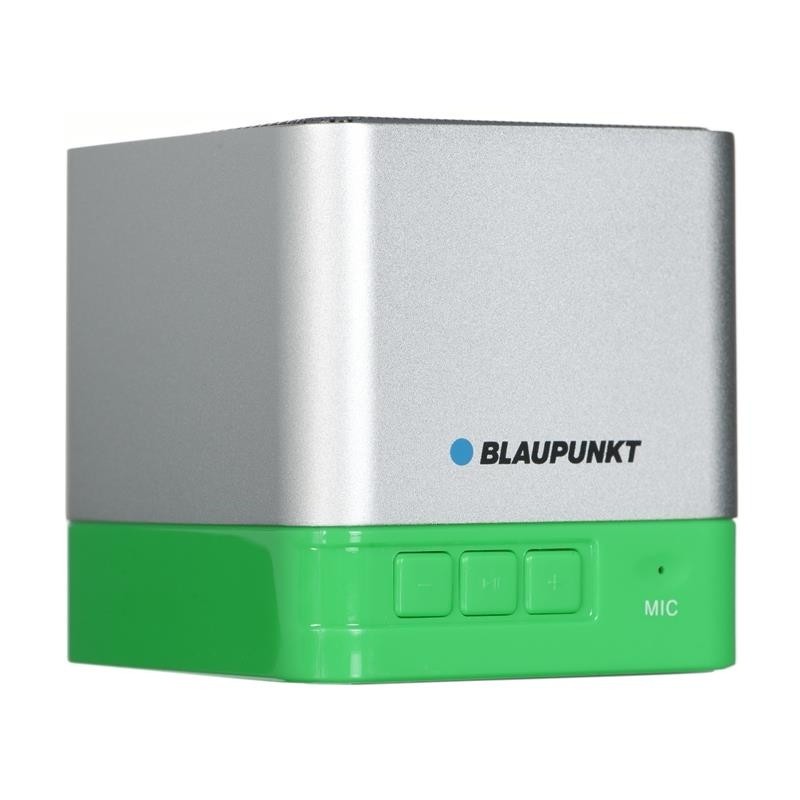 Blaupunkt Mini-boxa portabila cu bluetooth, radio fm, aux in, mini usb, acumulator reincarcabil, alb/verde