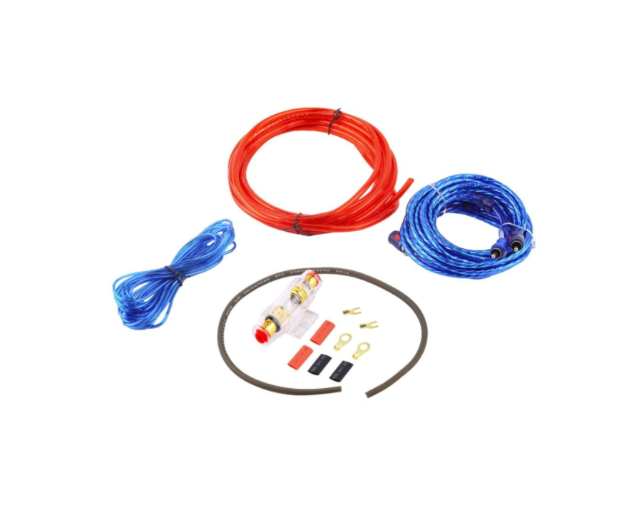 Kit auto de cabluri pentru conectare statie, subwoofer muzical max 500 w / 3000 w, multicolor