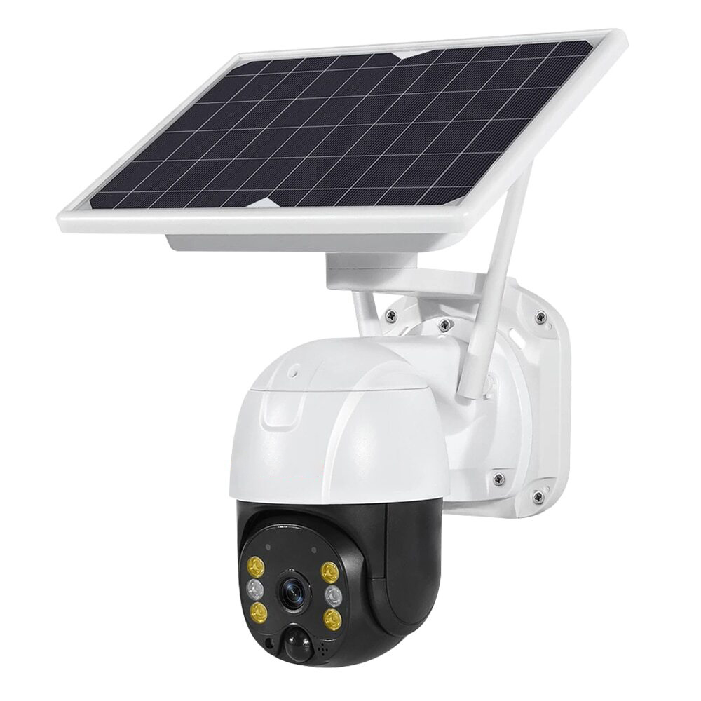 Camera de supraveghere video klausstech, incarcare solara, full hd 1080p, waterproof, functie rotire din aplicatie, modern, alb