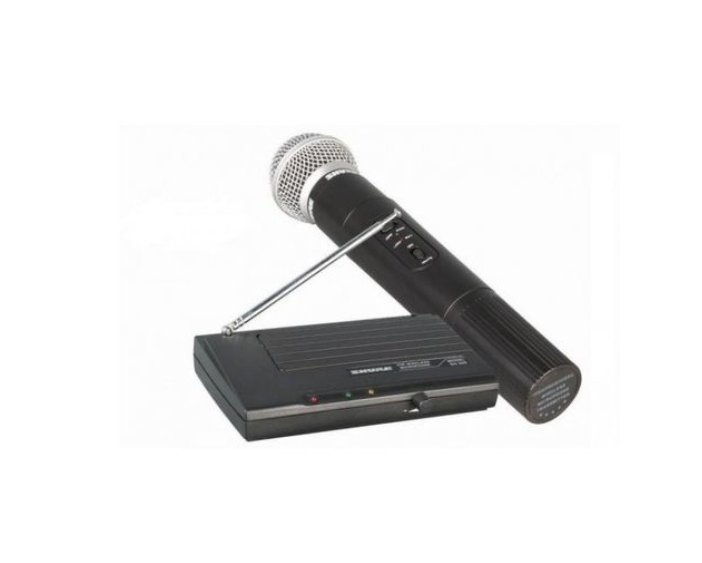 Microfon shure wireless dinamic, 40hz-15khz, snr 108db, emisie 8.5mw, -15 c~ 60 c, modulare fm, negru