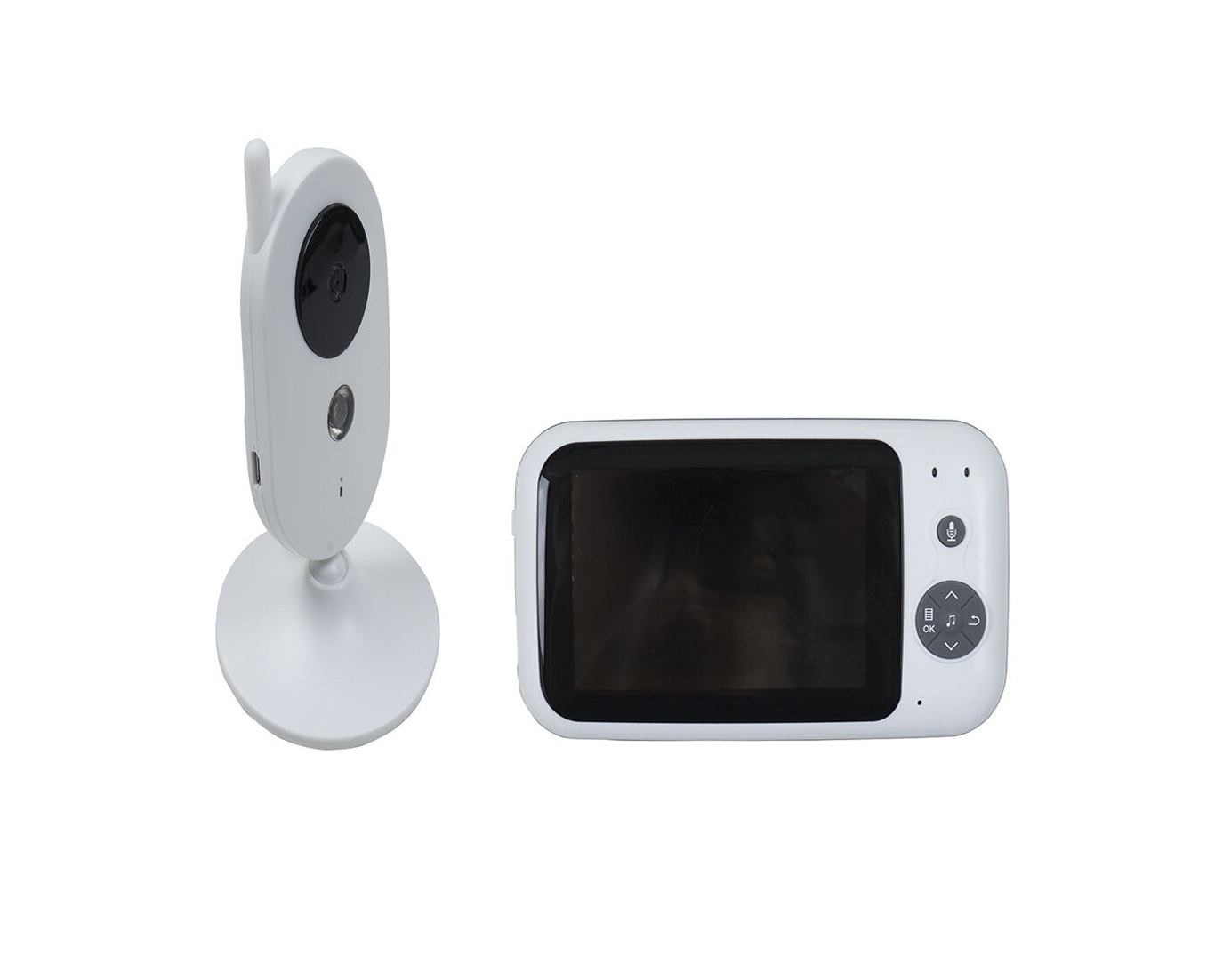 Monitor video wireless pentru bebelusi, ecran lcd 3,5 inch, 320 x 240 pixeli, li-polymer 600 mah, 5v dc, alb