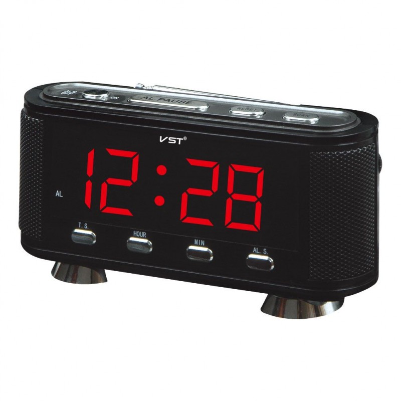 Radio cu ceas digital, display lcd 1,85