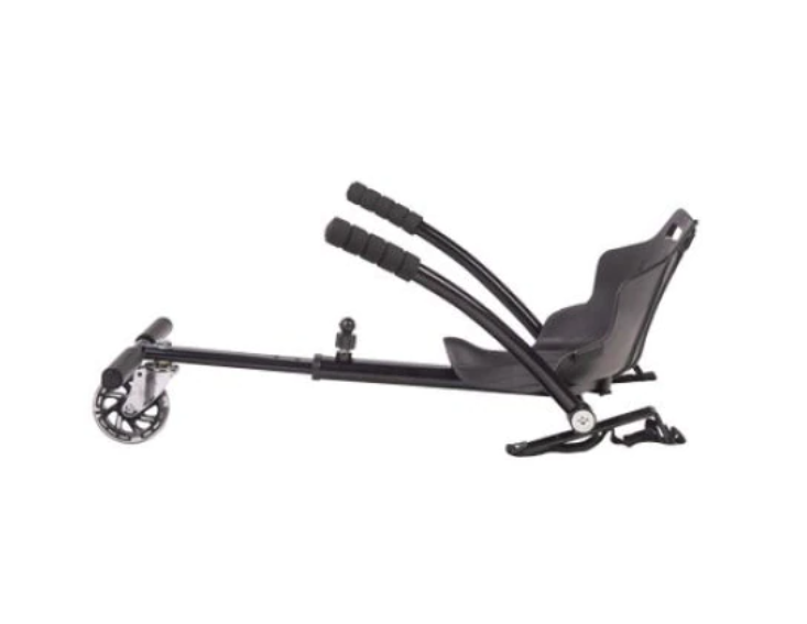 Hoverkart klausstech, scaun compatibil cu hoverboard 6,5/8/8,5 inch, lungime 80 - 104 cm, otel inoxidabil, negru