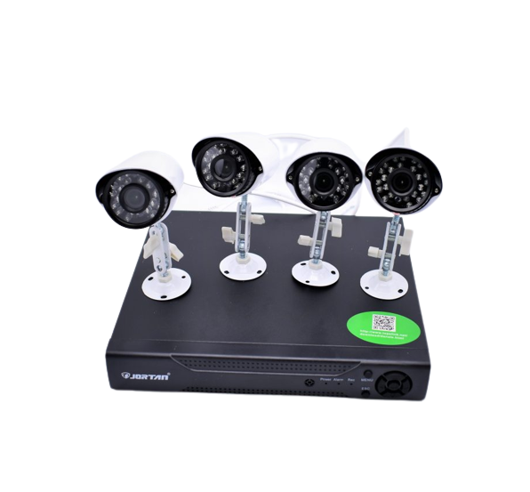 Sistem de supraveghere cctvb full ahd 1080p, alarma miscare, functie inregistrare, port hdmi, led infrarosu, 4 camere, negru
